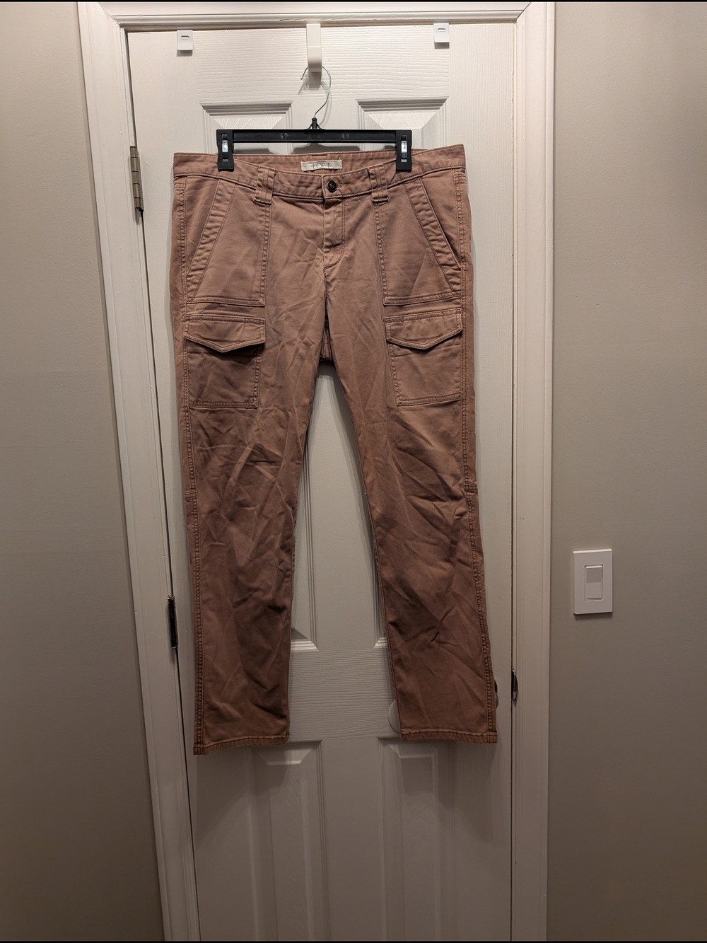 LOFT Marisa pants in a size 12 in a pinkish tan color!